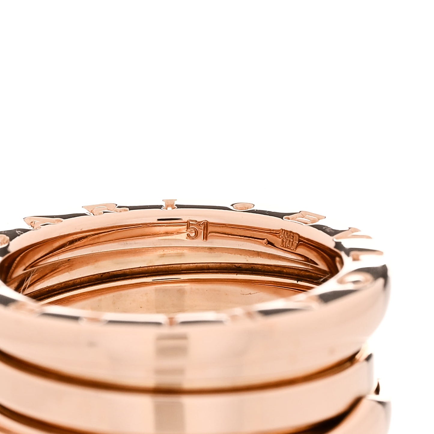 18K Rose Gold B.Zero1 Three-Band Ring 51 5.75