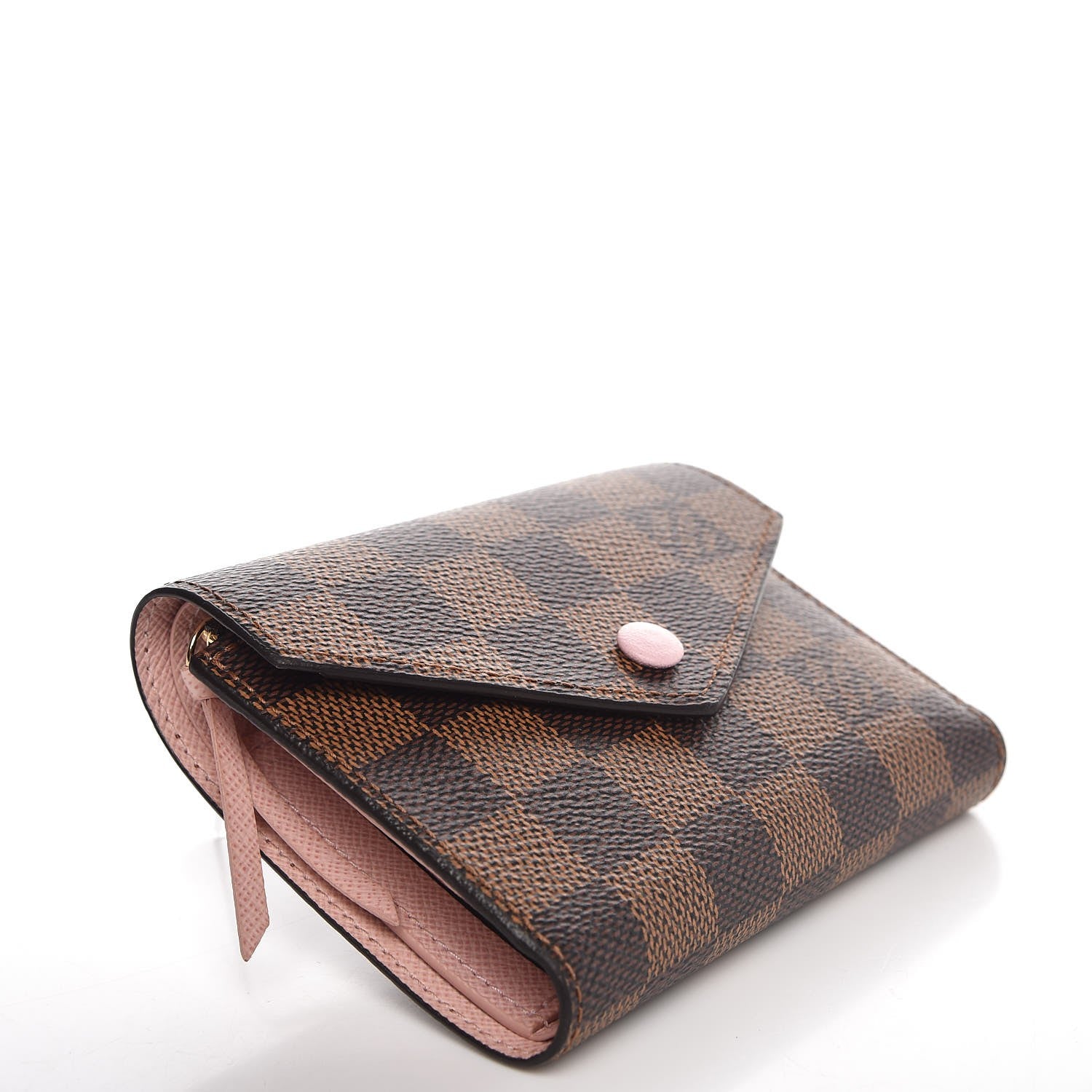 Louis Vuitton Damier Ebene Victorine Wallet Rose Ballerine 4 of 8