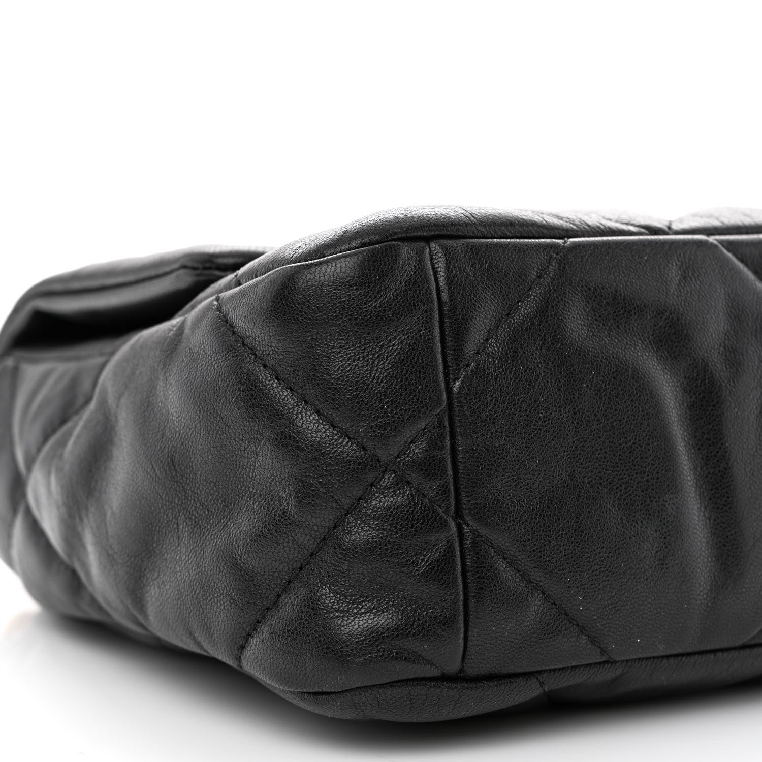 Chanel Shiny Goatskin Quilted Medium Chanel 19 Flap Black 9 of 10