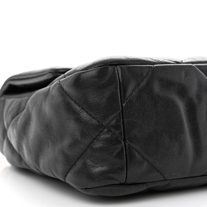 Chanel Shiny Goatskin Quilted Medium Chanel 19 Flap Black 9 of 10