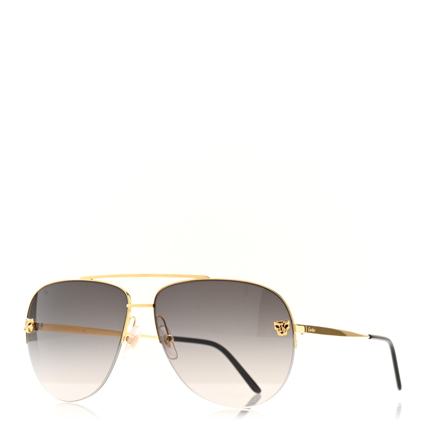 Panthere De Cartier Aviator Sunglasses Gold