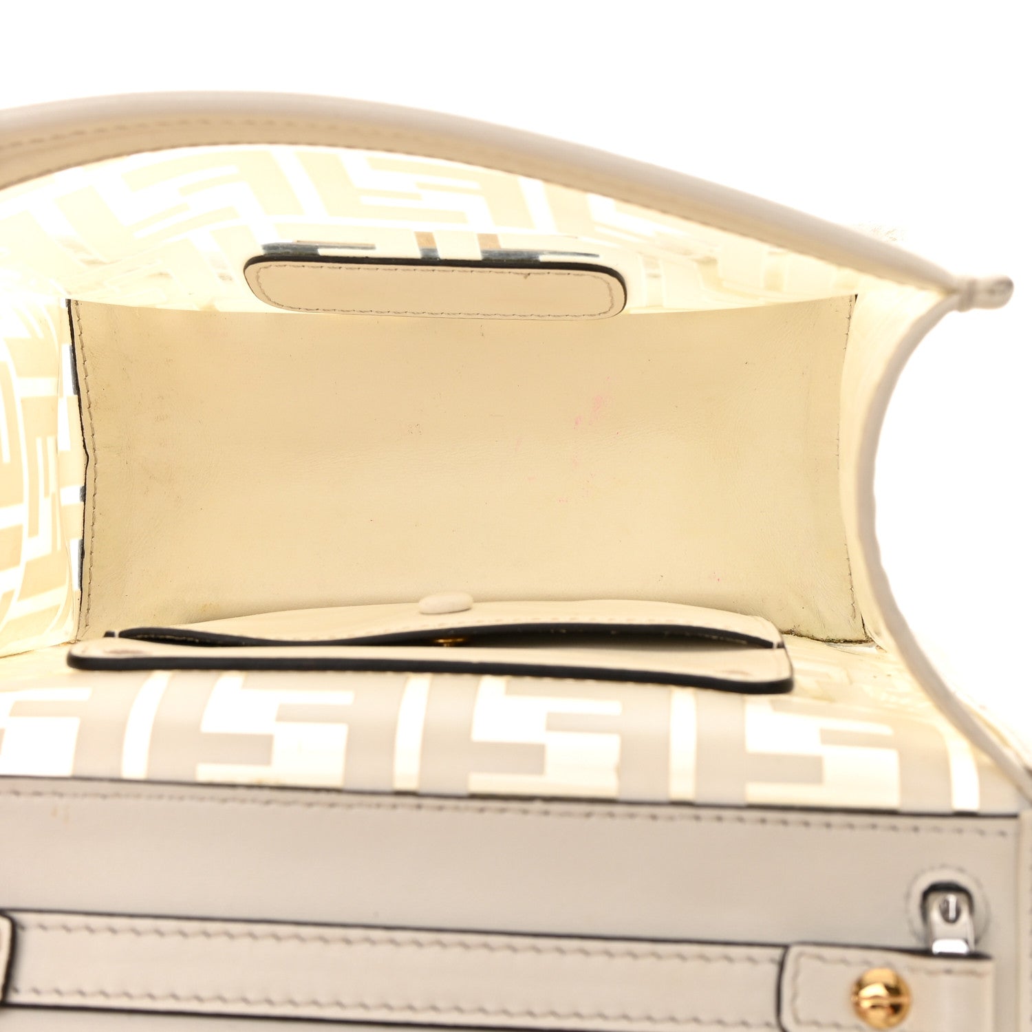 Fendi TPU FF Vitello Century F is Fendi Small Kan I Shoulder Bag White 5 of 19