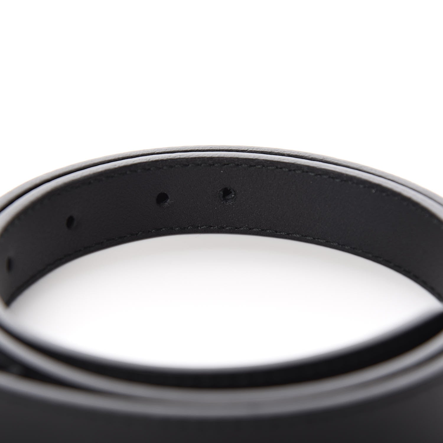 Gucci Calfskin Pearl Double G 20mm Belt 75 30 Black Cream 6 of 9