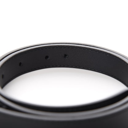 Gucci Calfskin Pearl Double G 20mm Belt 75 30 Black Cream 6 of 9