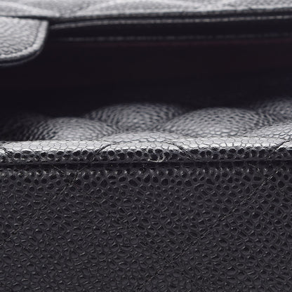 Chanel Caviar Quilted Jumbo Double Flap Black 9 of 9