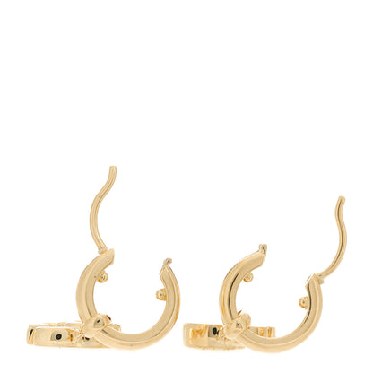Gucci 18K Yellow Gold Running G Drop Hoop Earrings 3 of 6