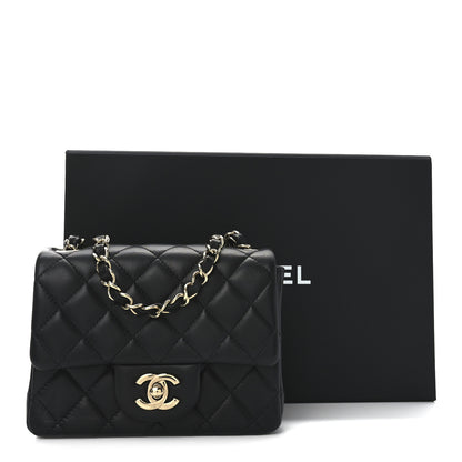 Chanel Lambskin Quilted Mini Square Flap Black 11 of 11