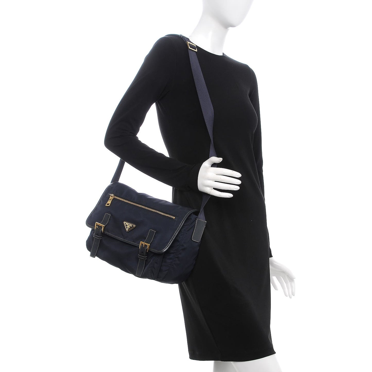 Tessuto Nylon Saffiano Vela Messenger Baltico