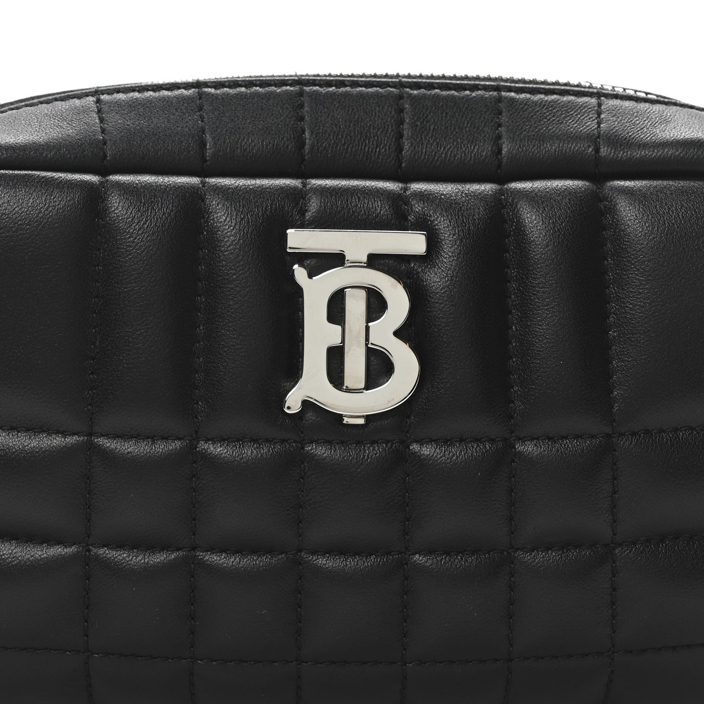 Calfskin Quilted Mini Lola Camera Bag Black