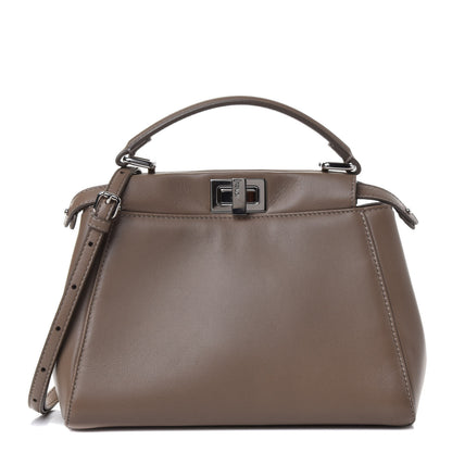 Fendi Nappa Mini Peekaboo Iconic Satchel Tortora 1 of 4