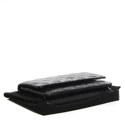 Chanel Caviar Quilted Wallet On Chain WOC Black 4 of 9