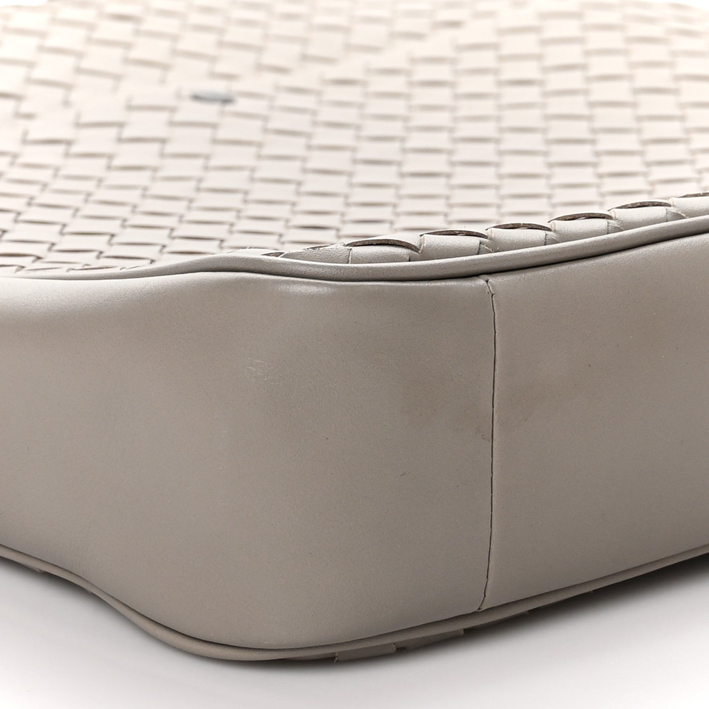 Nappa Intrecciato Front Pocket Convertible Tote Grey