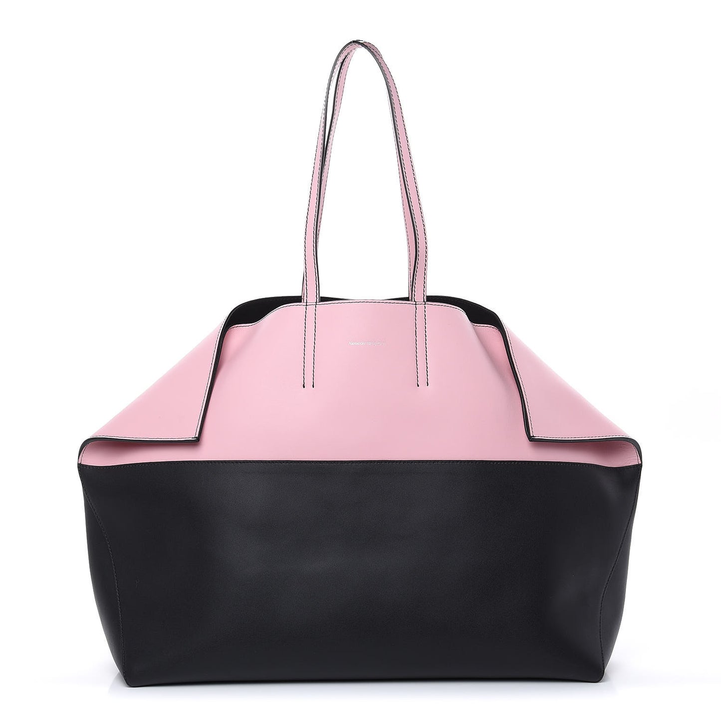 Calfskin Butterfly Tote Black Rose