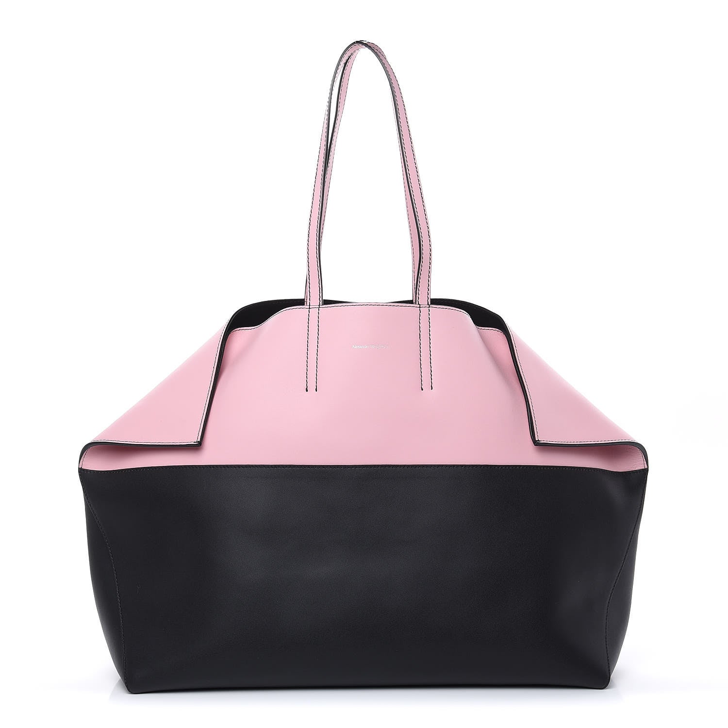 Alexander McQueen Calfskin Butterfly Tote Black Rose 1 of 11