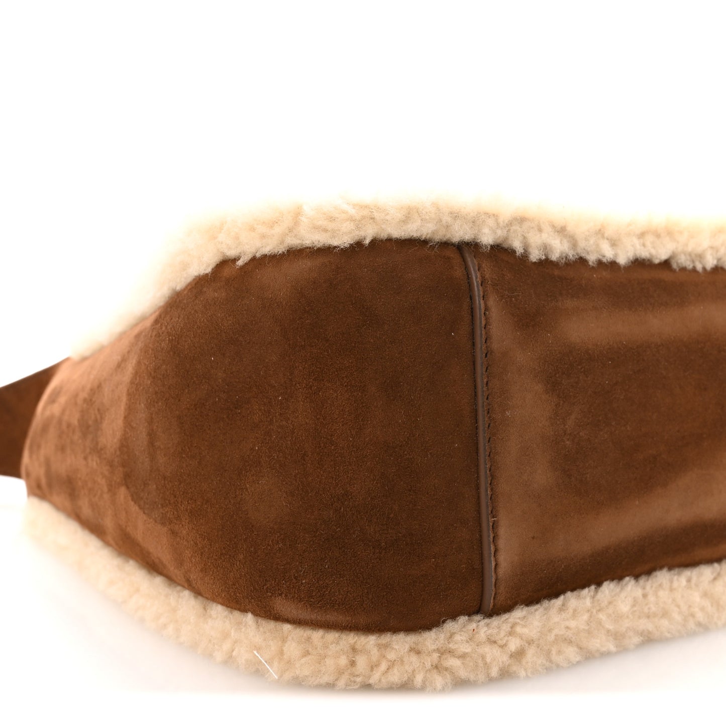 Suede Shearling Small Le 5 A 7 Soft Hobo Dark Sigaro Natural Beige