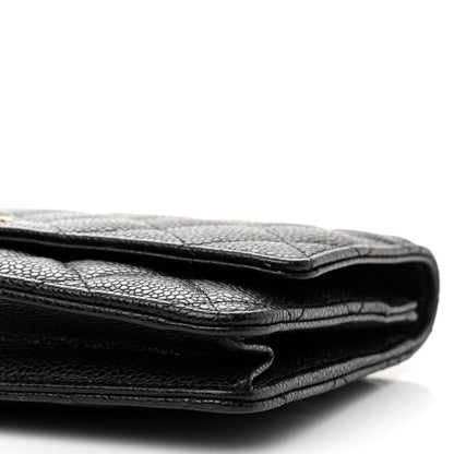 Chanel Caviar Quilted Wallet On Chain WOC Black 10 of 11