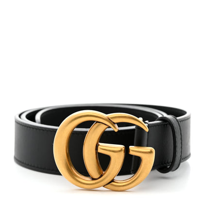 Gucci Calfskin Double G 30mm Belt 80 32 Black 1 of 5