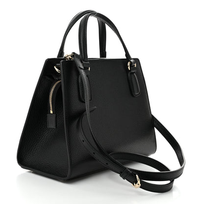 Gucci Pebbled Calfskin Medium Soho Top Handle Satchel Black 3 of 10