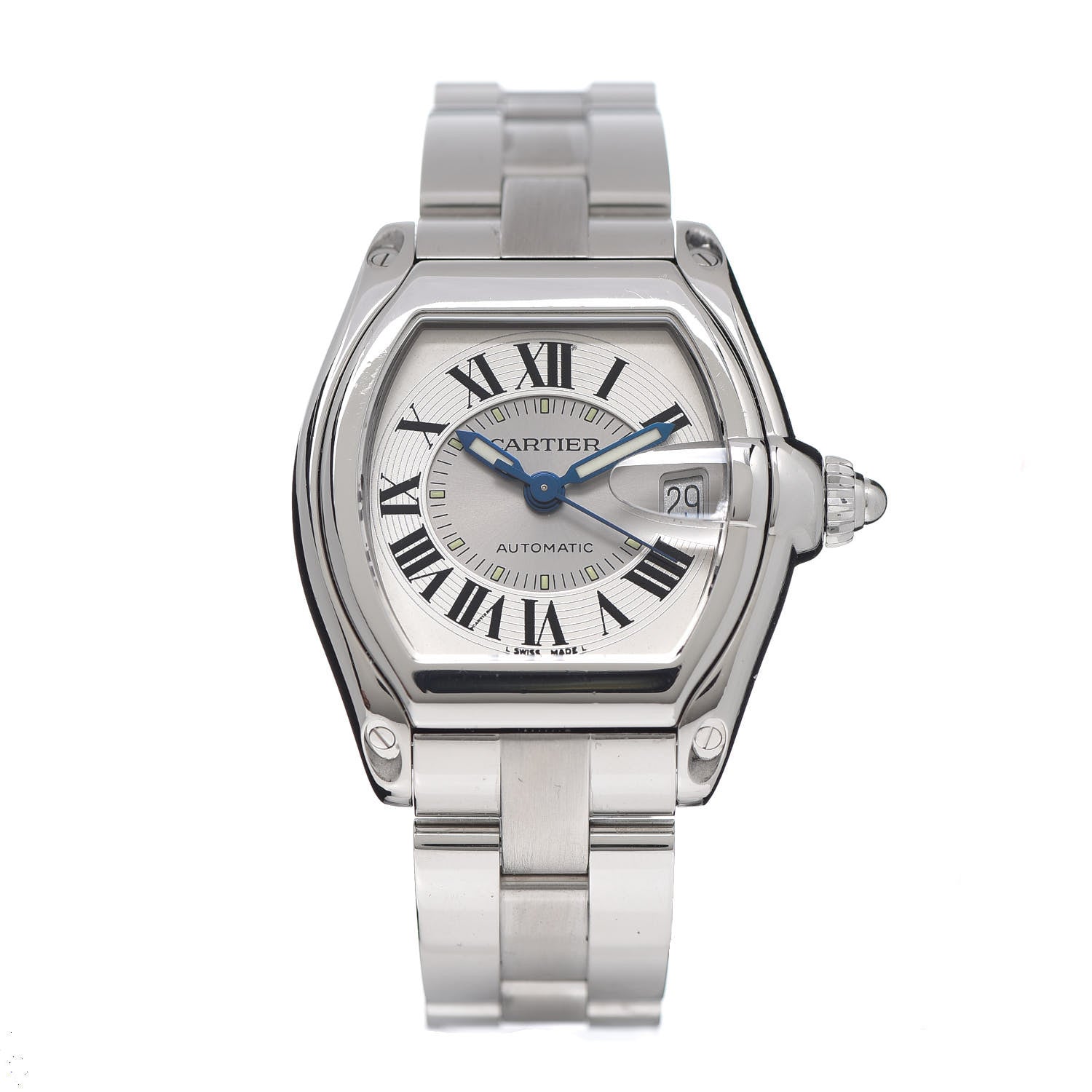 Cartier Stainless Steel 37mm Roadster Automatic Watch 1 of 9
