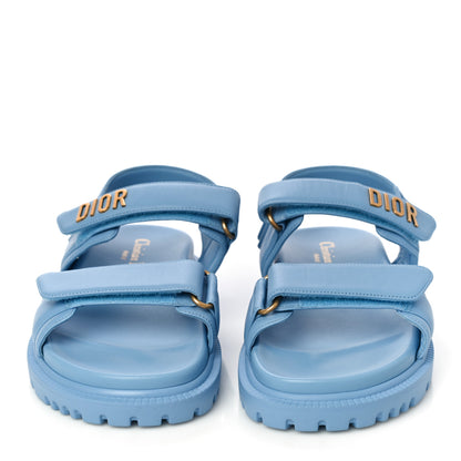 Christian Dior Lambskin Dioract 10mm Sandals 36 Cornflower 2 of 8