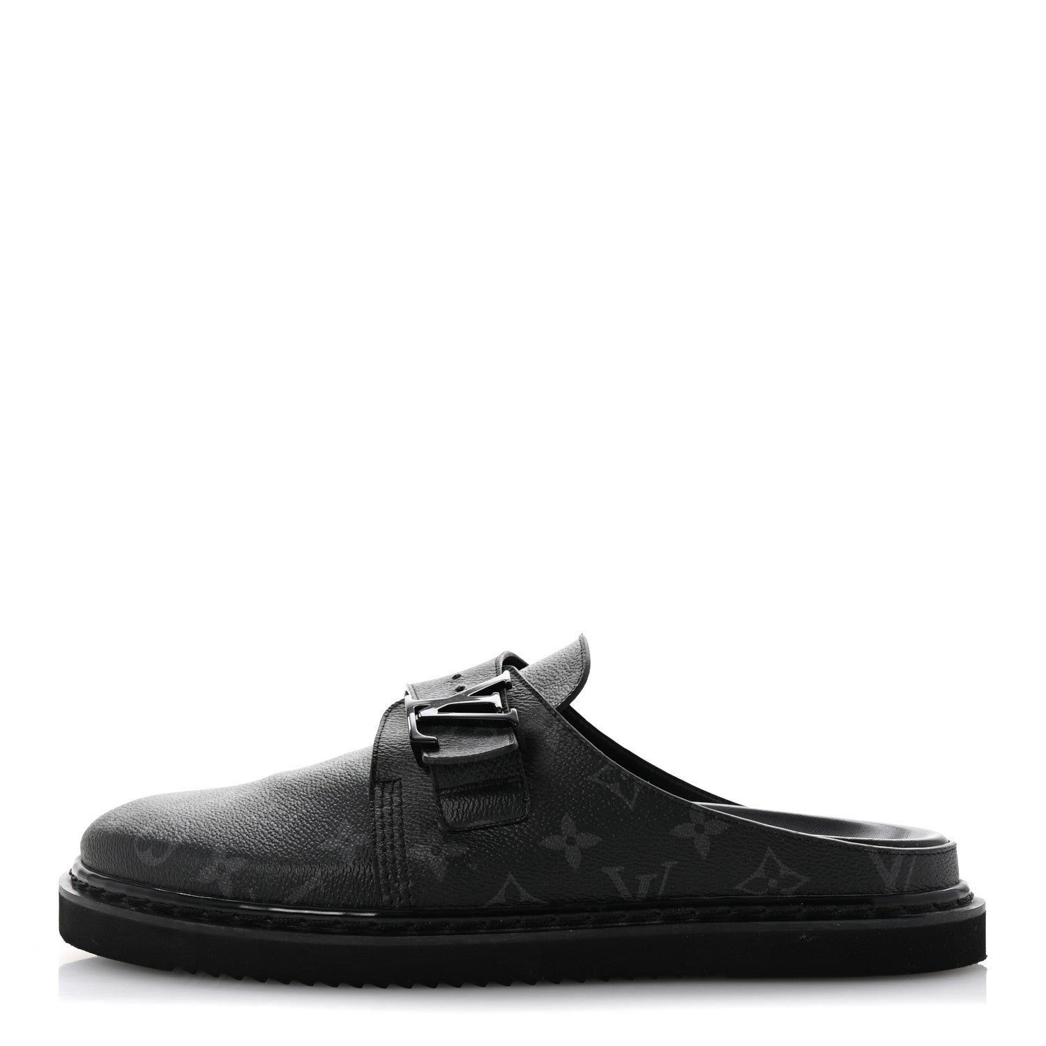 Louis Vuitton Monogram Eclipse LV Easy Mens Mule 8 Black 1 of 11