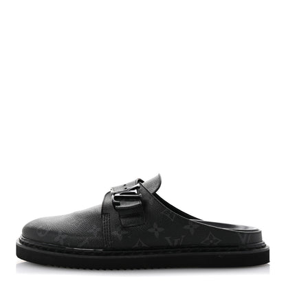 Louis Vuitton Monogram Eclipse LV Easy Mens Mule 8 Black 1 of 11