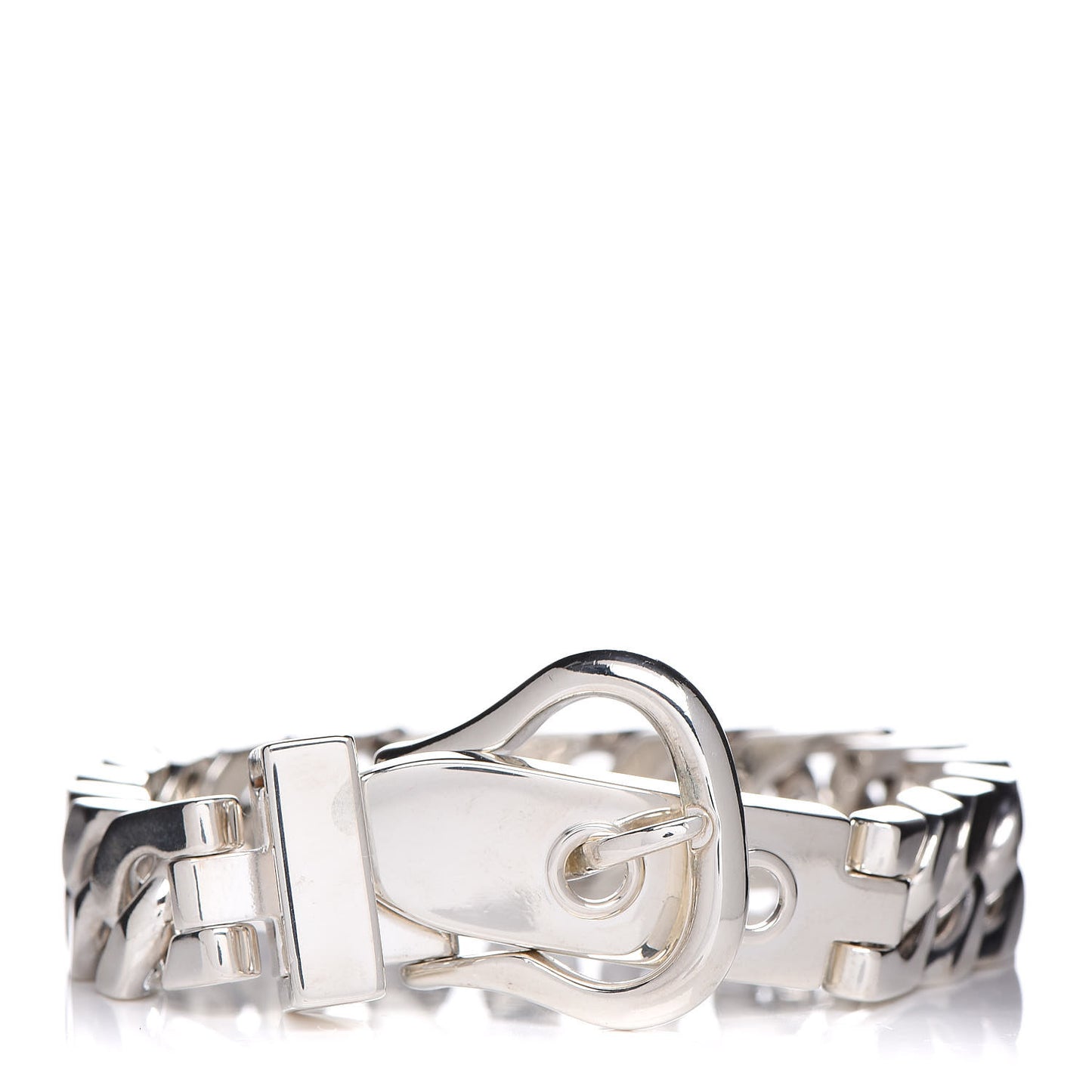 Sterling Silver Cuban Buckle Bracelet