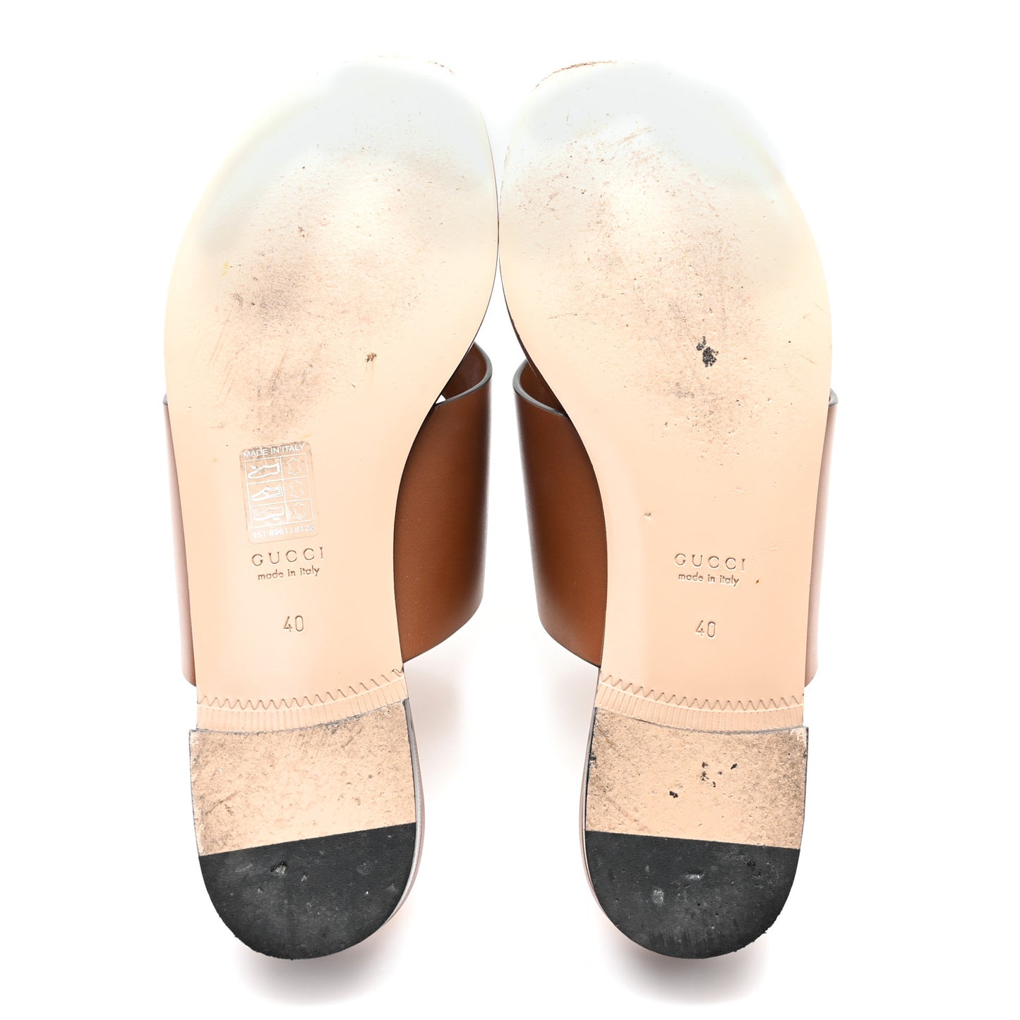 Sierra Calfskin Interlocking G Cut Out Thong Sandals 40 Cuir