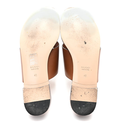 Gucci Sierra Calfskin Interlocking G Cut Out Thong Sandals 40 Cuir 6 of 10