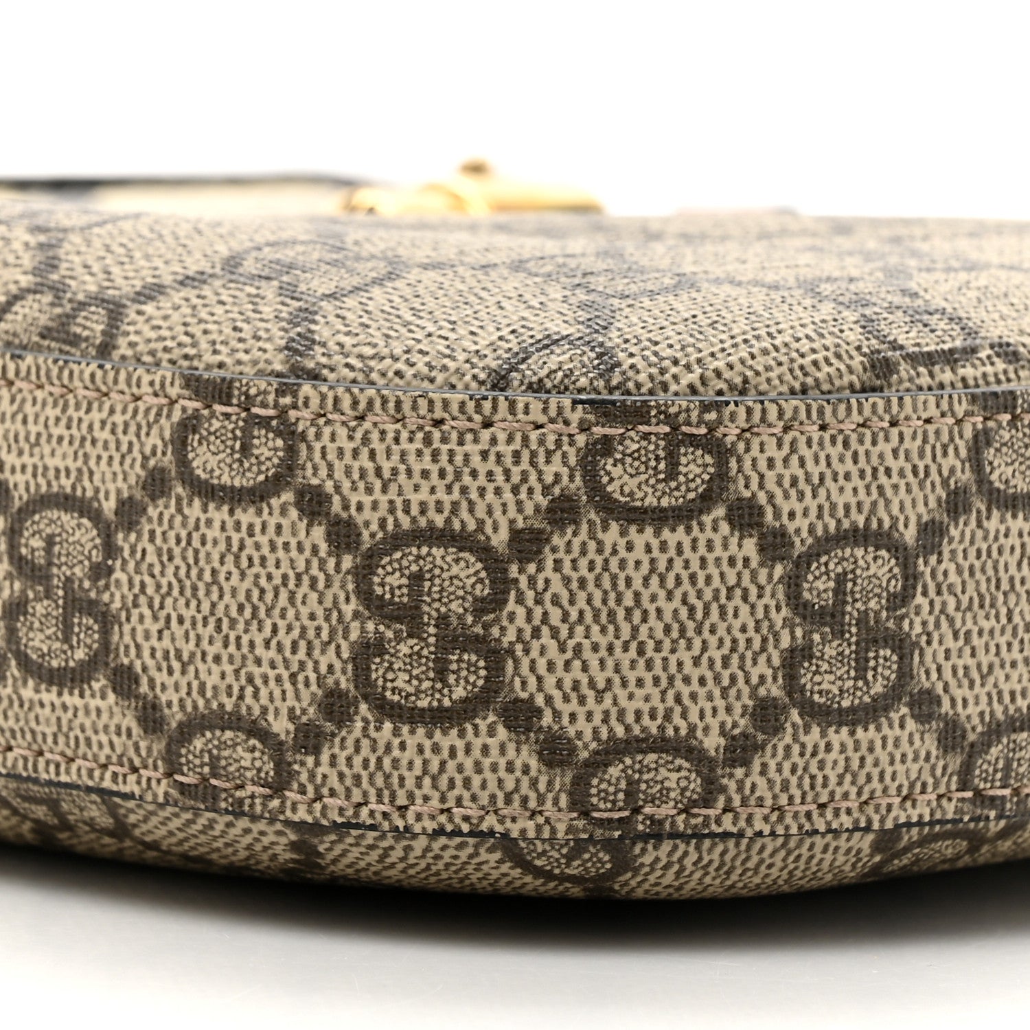 Gucci GG Supreme Monogram Snakeskin Small Jackie 1961 Hobo Beige Ebony 9 of 13