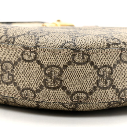 Gucci GG Supreme Monogram Snakeskin Small Jackie 1961 Hobo Beige Ebony 9 of 13