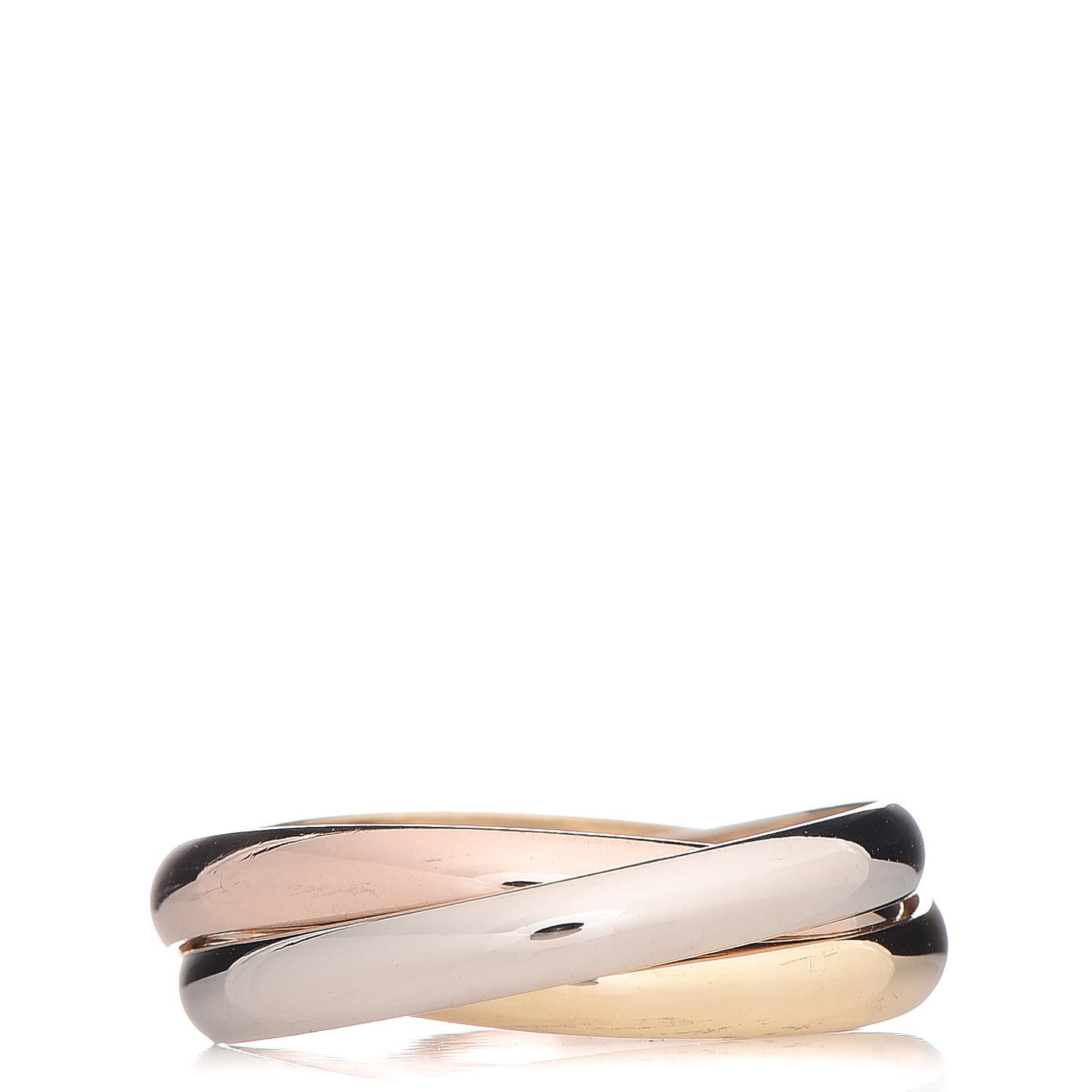 18K Pink Yellow White Gold Small Trinity Ring 52 6