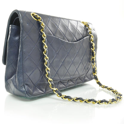 Chanel Lambskin Quilted Medium Double Flap Navy 3 of 11