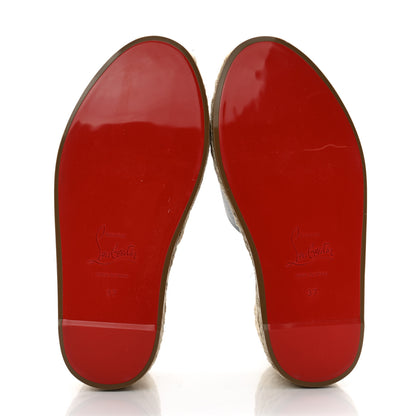 Christian Louboutin Calfskin Ariella Zeppa 130 Espadrille Sandals 37 Black Naturel 5 of 8
