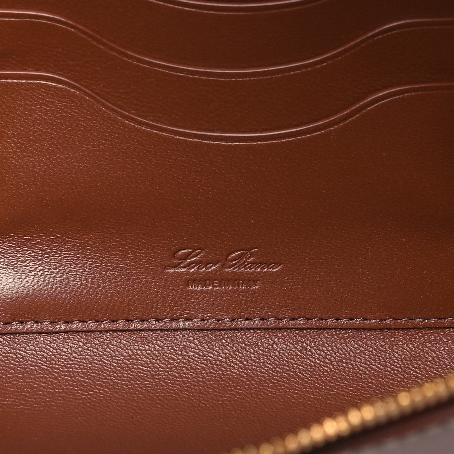 Loro Piana Smooth Calfskin Extra Clutch L29 Burnt Tan 1740838