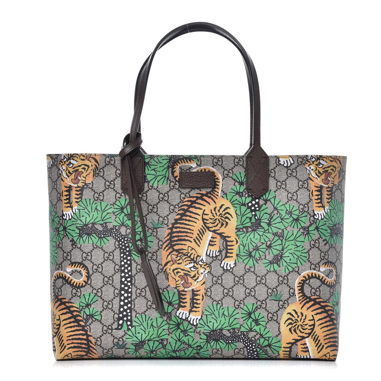 GG Supreme Monogram Bengal Medium Shopping Tote Beige Yard