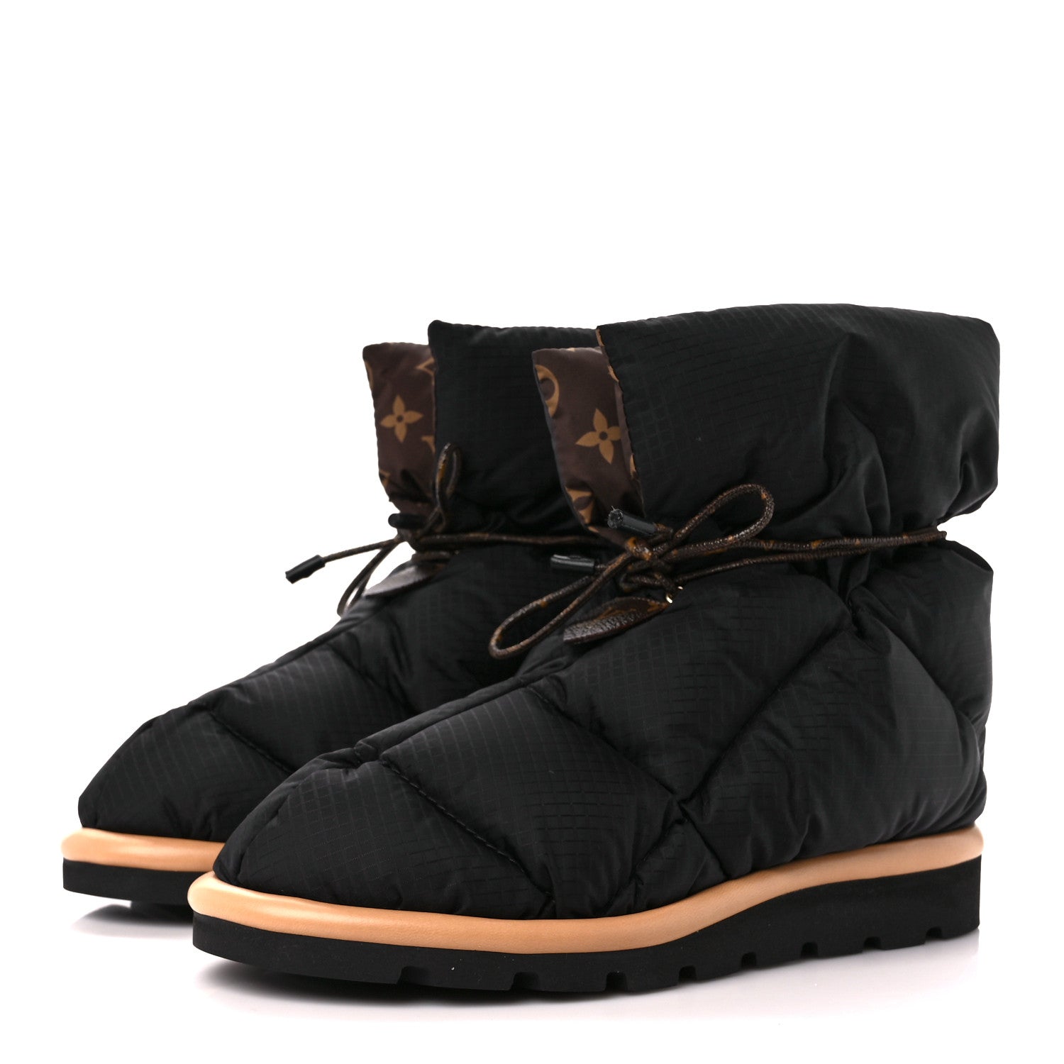 Louis Vuitton Nylon Monogram Pillow Comfort Ankle Boot 38 Black 3 of 10
