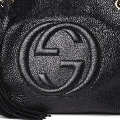 Gucci Pebbled Calfskin Medium Soho Chain Shoulder Bag Black 11 of 11