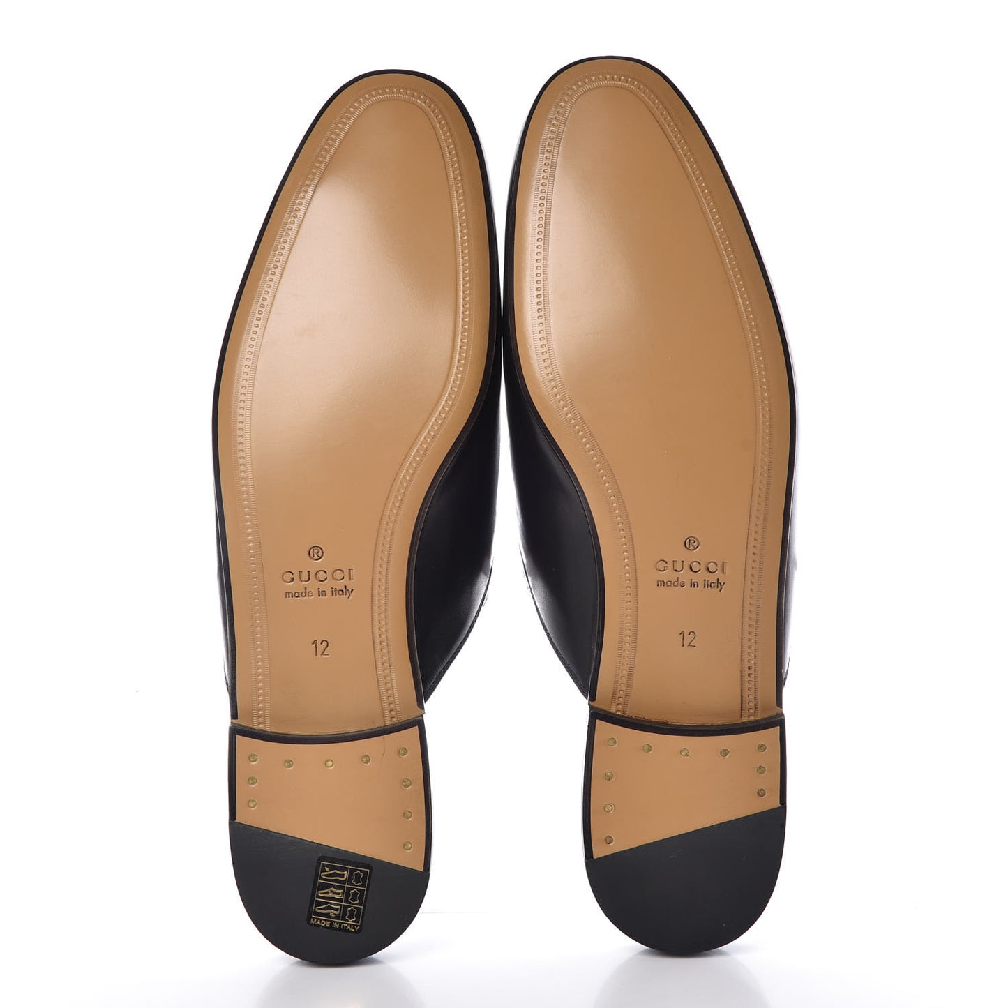 Calfskin Tiger Embroidered Mens Princetown Slippers 12 Black