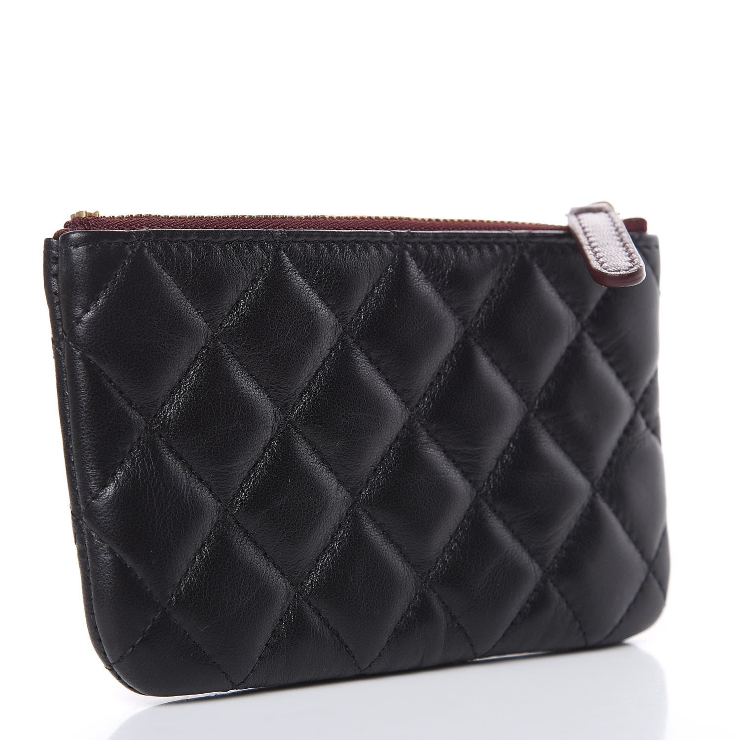 Chanel Lambskin Quilted Small Cosmetic Case Black 3 of 9