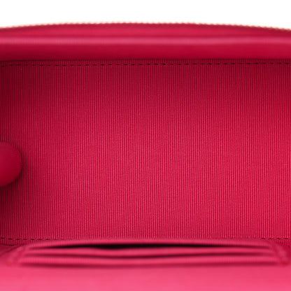 Chanel Lambskin Quilted Small Top Handle Vanity Case With Chain Dark Pink 5 of 14