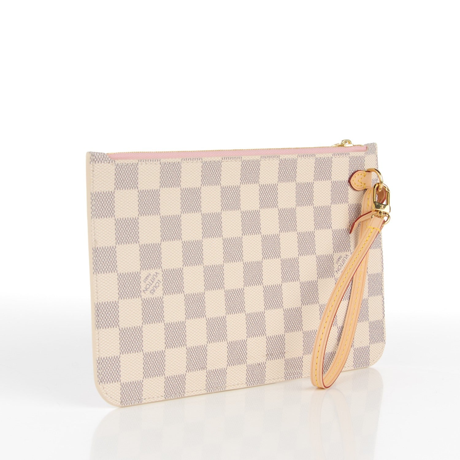 Louis Vuitton Damier Azur Neverfull MM GM Pochette Rose Ballerine 3 of 8