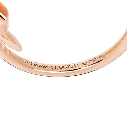 Cartier 18K Pink Gold Small Juste Un Clou Ring 54 7 4 of 5