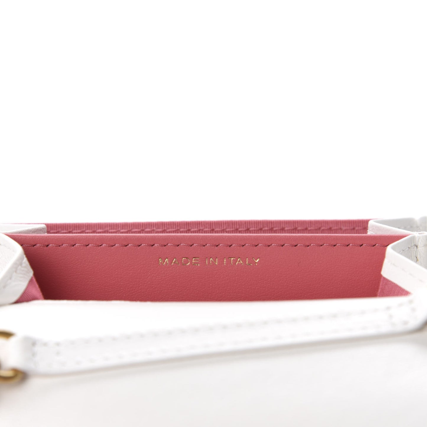 Lambskin Quilted 19 Flap Coin Purse With Chain White