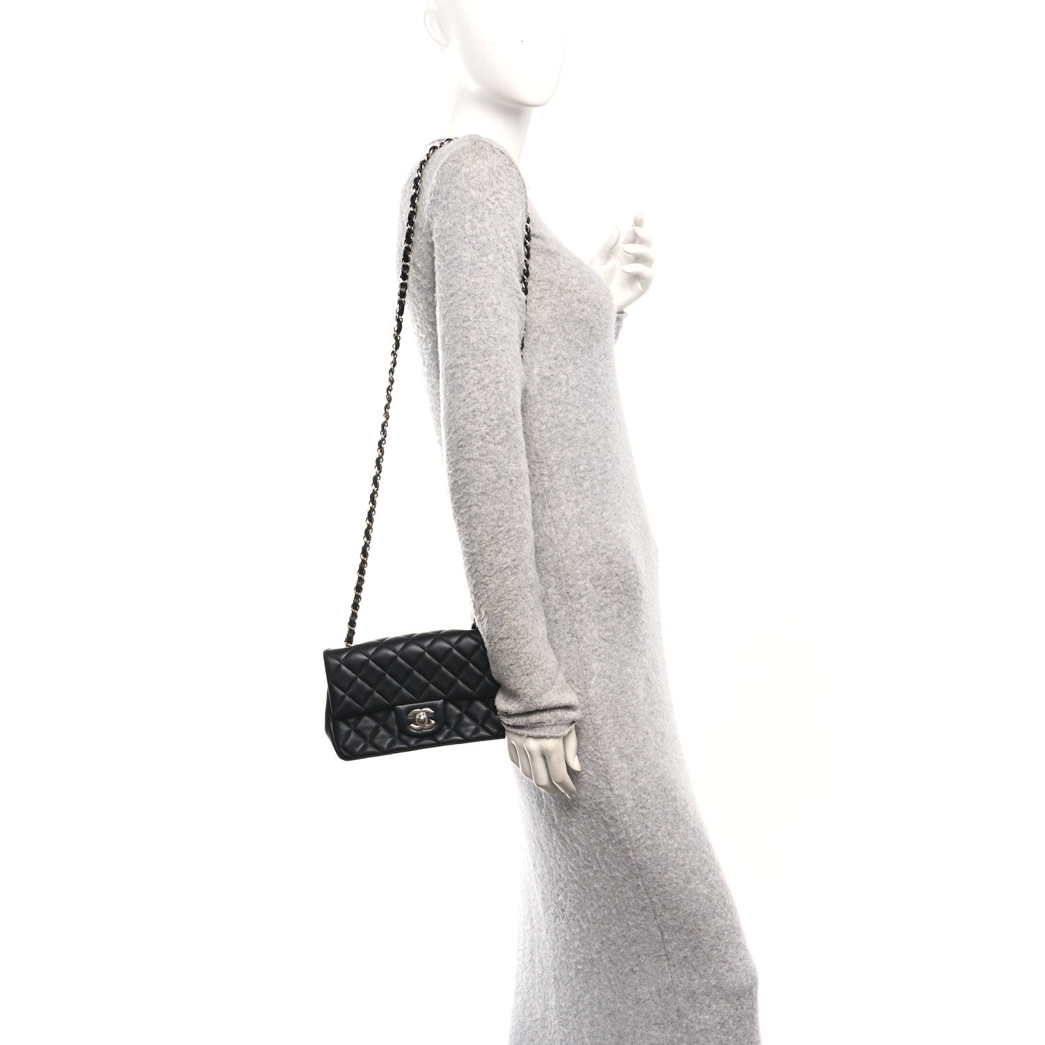 Chanel Lambskin Quilted Mini Rectangular Flap Black 2 of 11