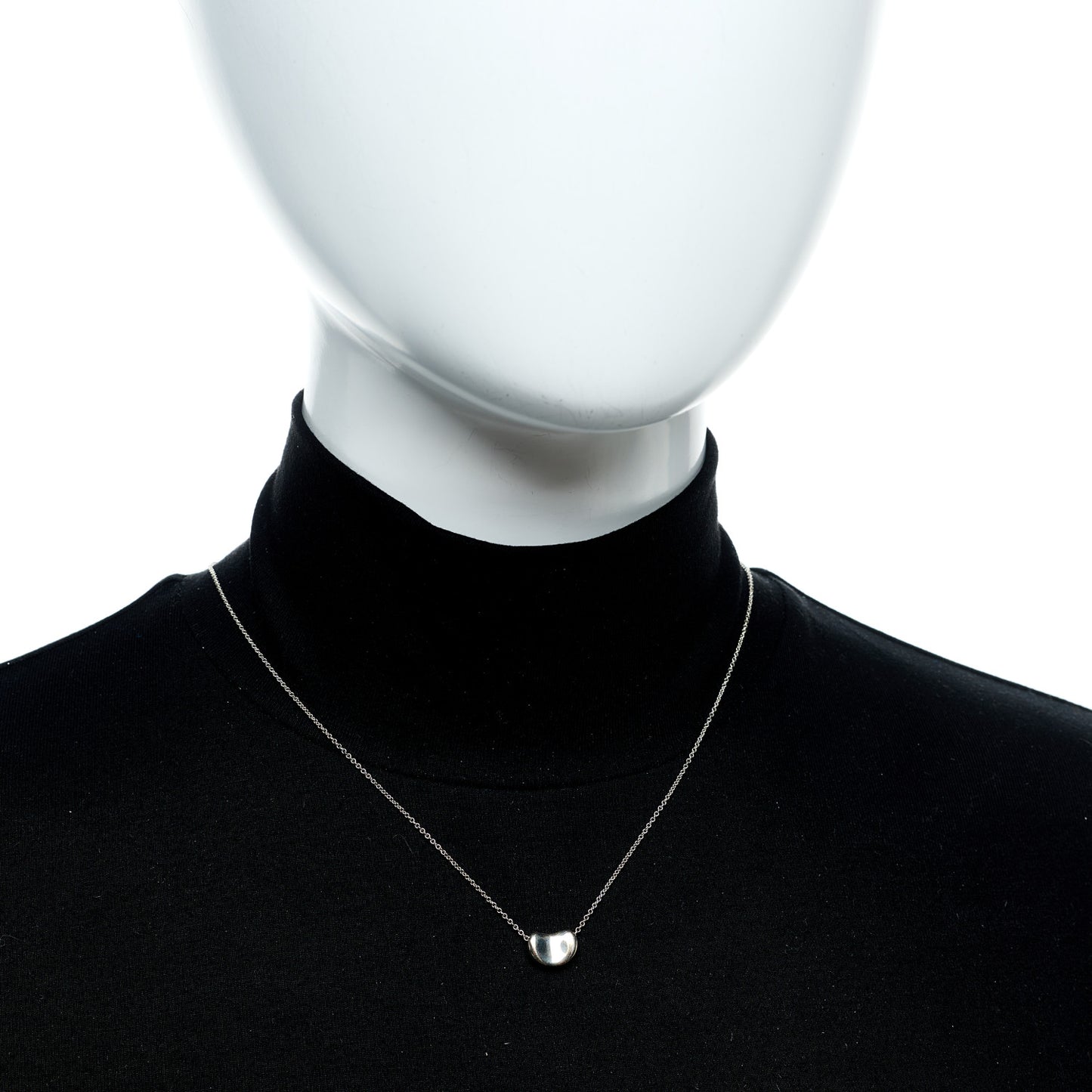Sterling Silver 11mm Elsa Peretti Bean Pendant Necklace