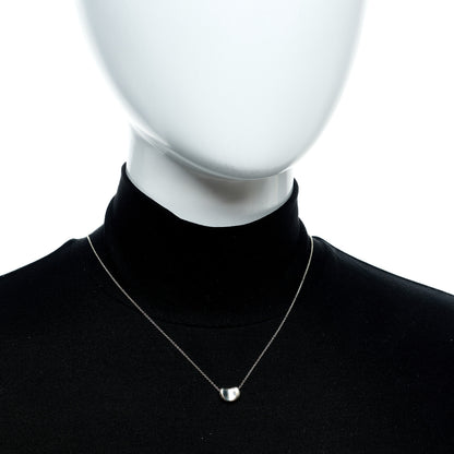 Tiffany Sterling Silver 11mm Elsa Peretti Bean Pendant Necklace 2 of 5