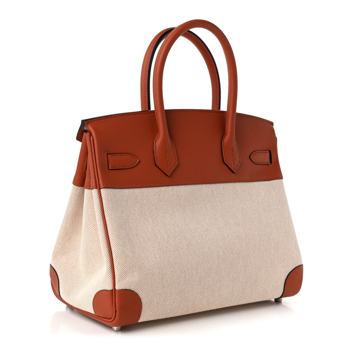 Hermes Toile Swift Verso Birkin 30 Cuivre Mauve Pale 3 of 11