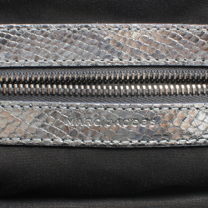 Marc Jacobs Python Embossed Leather Stardust Stam Silver 6 of 7