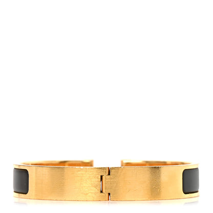 Hermes Matte Enamel Narrow Clic Clac HH Bracelet T4 Black 3 of 4